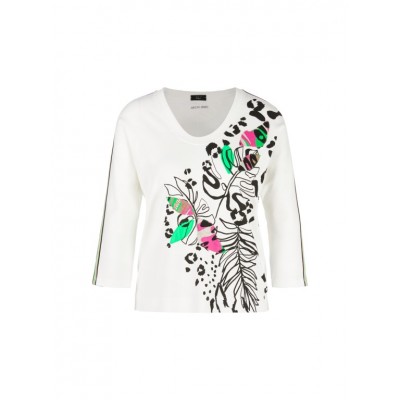 Marccain Sports - WS 4818 J54 - Kimono T-shirt met motief print 